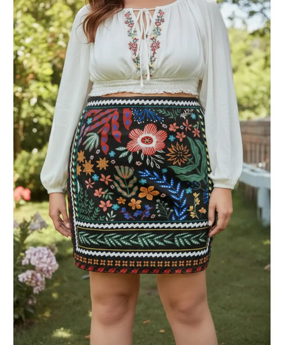 Falda Estampada Tallas Extra Envio Incluido