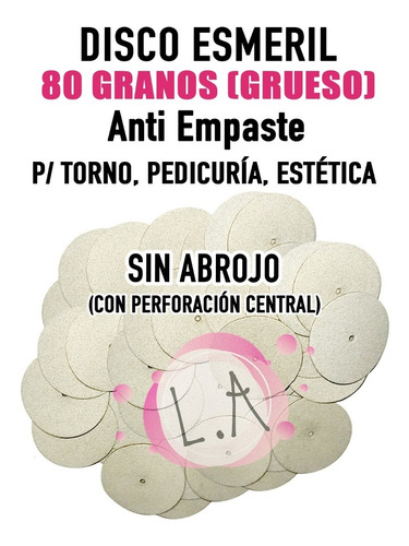 Discos Esmeril P/podologia 80 Granos X 50