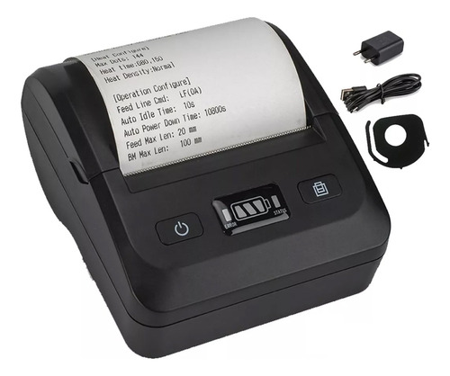 Impresora Térmica Bluetooth Inalámbrica De Color Negro 80mm