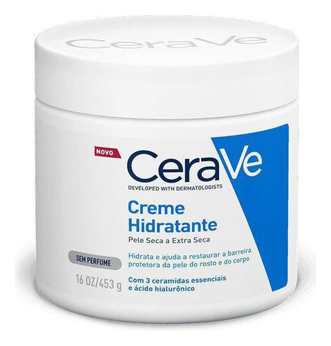 Kit C/3 Creme Hidratante Cerave Sem Perfume 454g