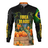 Camisa Agro Brk Cultivos De Frutas Produtor Com Uv50+