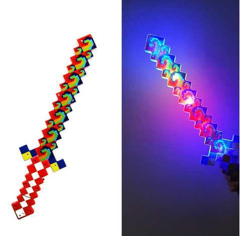 Juguete Espada Minecraft Niños Led Sonido Dizfras + Baterias