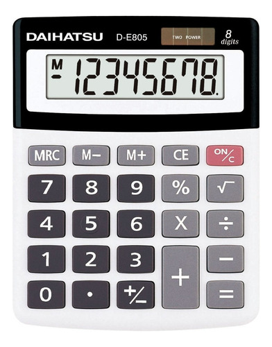 Calculadora Daihatsu D-e805 8 Dígitos De Mesa Color Gris