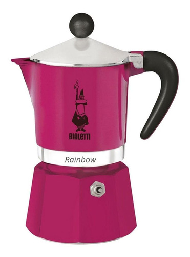 Cafetera Bialetti Rainbow 6 Cups Manual Fucsia Italiana