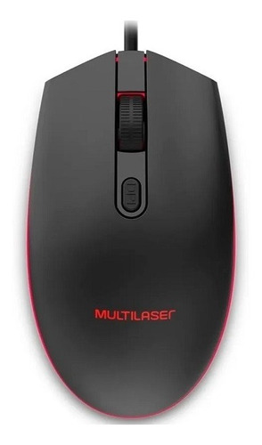 Mouse Gamer Multilaser 2400dpi Led 7 Cores Preto Mo298