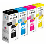 Pack 4 Tintas Ecotank T504 T544  T 504 T 544 70 Ml