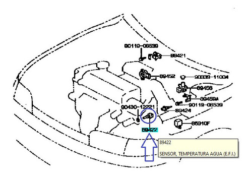 Sensor Temperatura Agua Corolla 1.8 94 95 96 97 98 Babycamry Foto 9