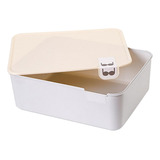 Cajón Organizador, Contenedor De Almacenamiento Tapa Beige