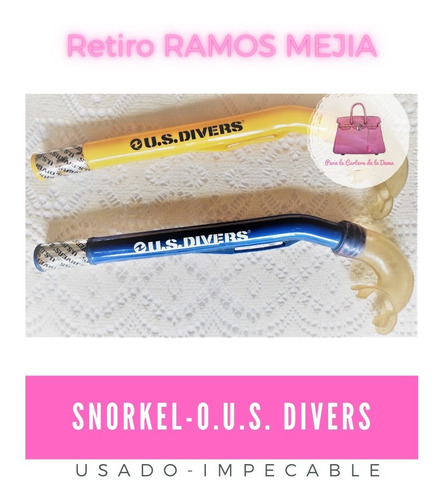 Combo Snorkel O.u.s Divers Usados-impecable-ramos Mejia-micr