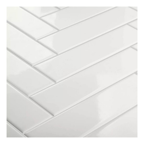 Azulejo Acuarela Finlandia 5 X 20 Cm Soft Blanco Brillante