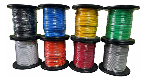 Carrete Cable Plástico Automotriz Calibre 16 100 Mts Colores