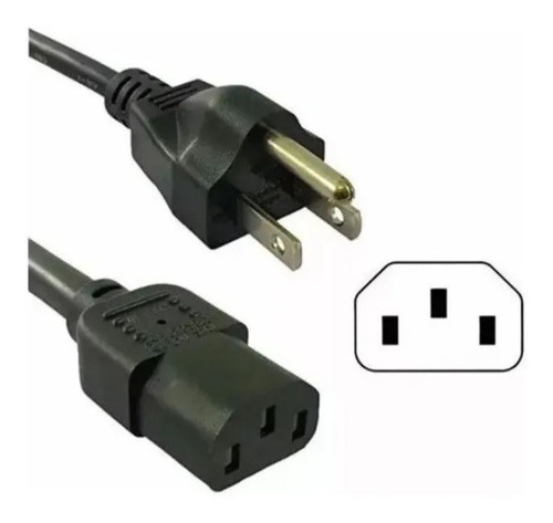 3 Piezas Cable Corriente Para Pc Monitor Cpu Trifasico 