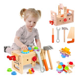 Juego De Herramientas De Madera Para Niños Pequeños Wdmiya,