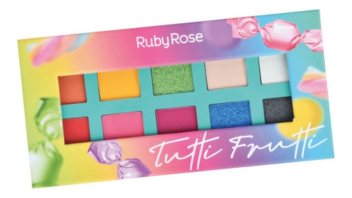 Paleta De Sombras Coloridas Tutti Frutti Ruby Rose