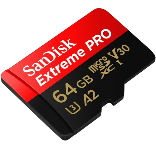 Memoria Micro Sd 64gb Sandisk Extreme Pro 4k U3 Uhd 200mb/s 