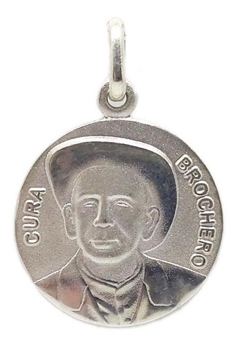 Medalla Cura Brochero - Plata 925 + Cadena + Grabado  - 20mm