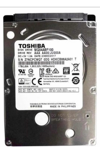 Disco Duro 1 Tb Toshiba Mq04abf Series Mq04abf100 1 Tb