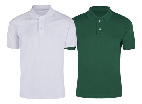 Kit2 Camisa Polo Masculina Premium Piquer Poliester Varias