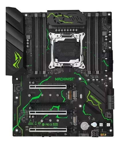 Placa Mae X99 Machinist Atx Mr9s Green Ddr4 Nvme Sata 8 Slot