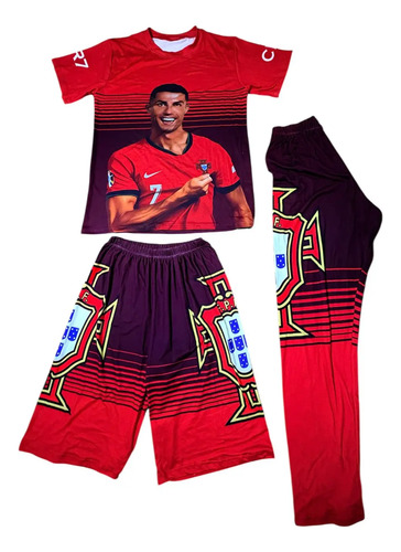 Pijama Para Hombre De Cristiano Ronaldo Cr7 3 Pzas