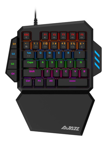 Teclado De Una Mano Rgb Retroiluminado 39 Teclas Gamers Mini