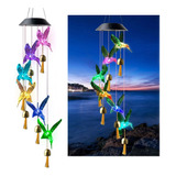 Regalos Colibríes Carillón Viento Solar Lámpara Led Exterior