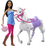 Muñeca Barbie Y Caballo Con Silla De Montar Brida Y