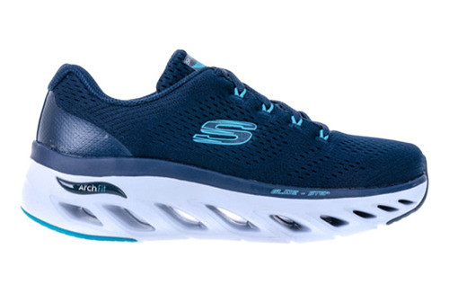 Tenis Mujer Skechers Glide Step  - Azul       