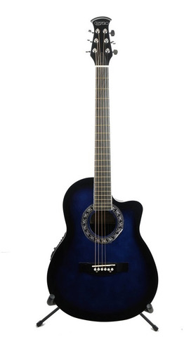 Guitarra Electroacústica Campero Tipo Ovation Azul