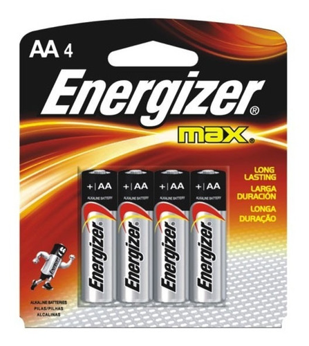 Pilha Alcalina Energizer Max Aa 4 1x4 4 Pilhas