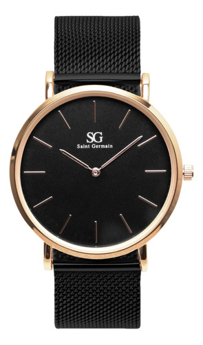 Relógio Minimalista Saint Germain Houston Rosé Gold 40mm