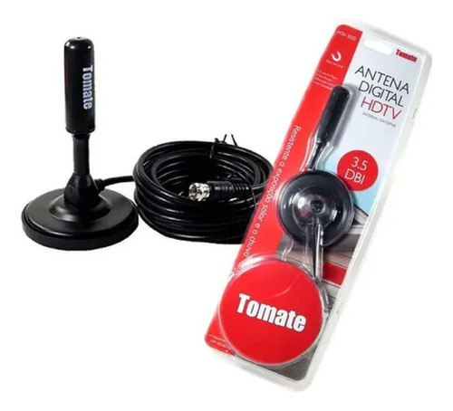 Antena Digital Com Base Magnética / Imã Cabo De 5m Tomate