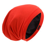 Gorro De Dormir Con Forro De Saten De Seda, Ajustable Para P