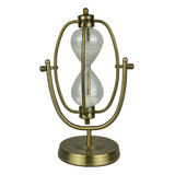 Ampulheta Decoração Decorativa Bronze Tempo 15 Minutos Cor Dourado