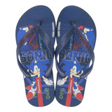 Chinelo Infantil Ipanema Sonic Race Azul/vermelho