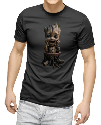 Camiseta Camisa Blusa Baby Groot Algodão 30.1 Fios
