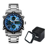 Reloj Para Hombre Skmei 1389 Digital Resistente Al Agua Color De La Correa Azul
