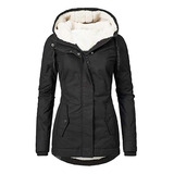 Chaqueta Con Capucha De Felpa De Otoño E Invierno Para Mujer