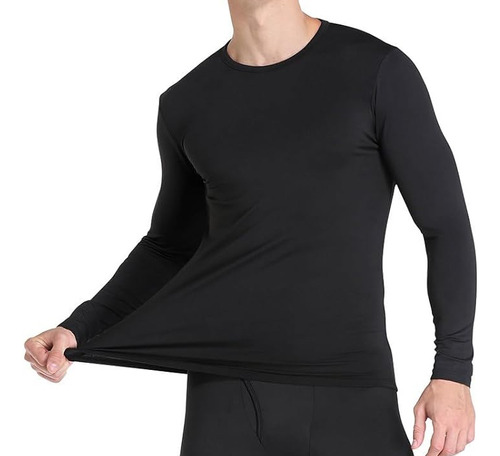 6x Polera Corporativa Cuello Redondo Manga Larga Hombre