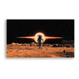 Cuadro Astronauta En Marte Explosión Solar Moderno Canvas