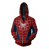 Sudadera Con Capucha Cremallera Ps4 Spiderman 3d Impreso