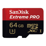 Sandisk Extreme Pro 64gb Uhs-i U3 Micro Sdxc Micro Sd