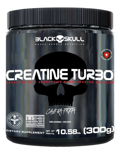 Creatine Turbo 300g Black Skull - Creatina Caveira Preta