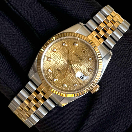 Rolex Datejust 36mm Aço & Ouro Jubileu E Most. C/brilhantes!