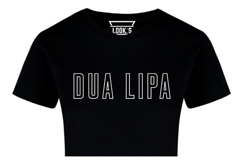 Playera Crop Top Dua Lipa Letras