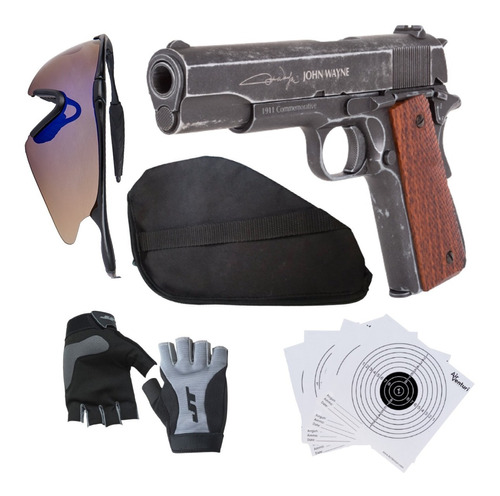 John Wayne 1911 Co2 Blowback 4.5mm Guantes Paquete Xtreme P