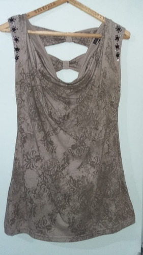 Blusa Musculosa Cuello Volcado Talle M Sweet