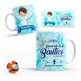 12 Tazas Personalizadas Recuerdos Bautizo Niño Envío Full