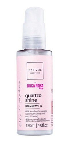 Quartzo Shine Balm Leave-in 120ml Boca Rosa Hair Cadiveu