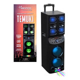  Parlante Portatil Torre Con Microfono Temuki Usb Led 7200w.